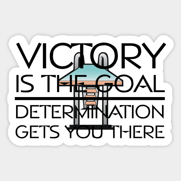 Diving Victory Slogan Sticker by teepossible
